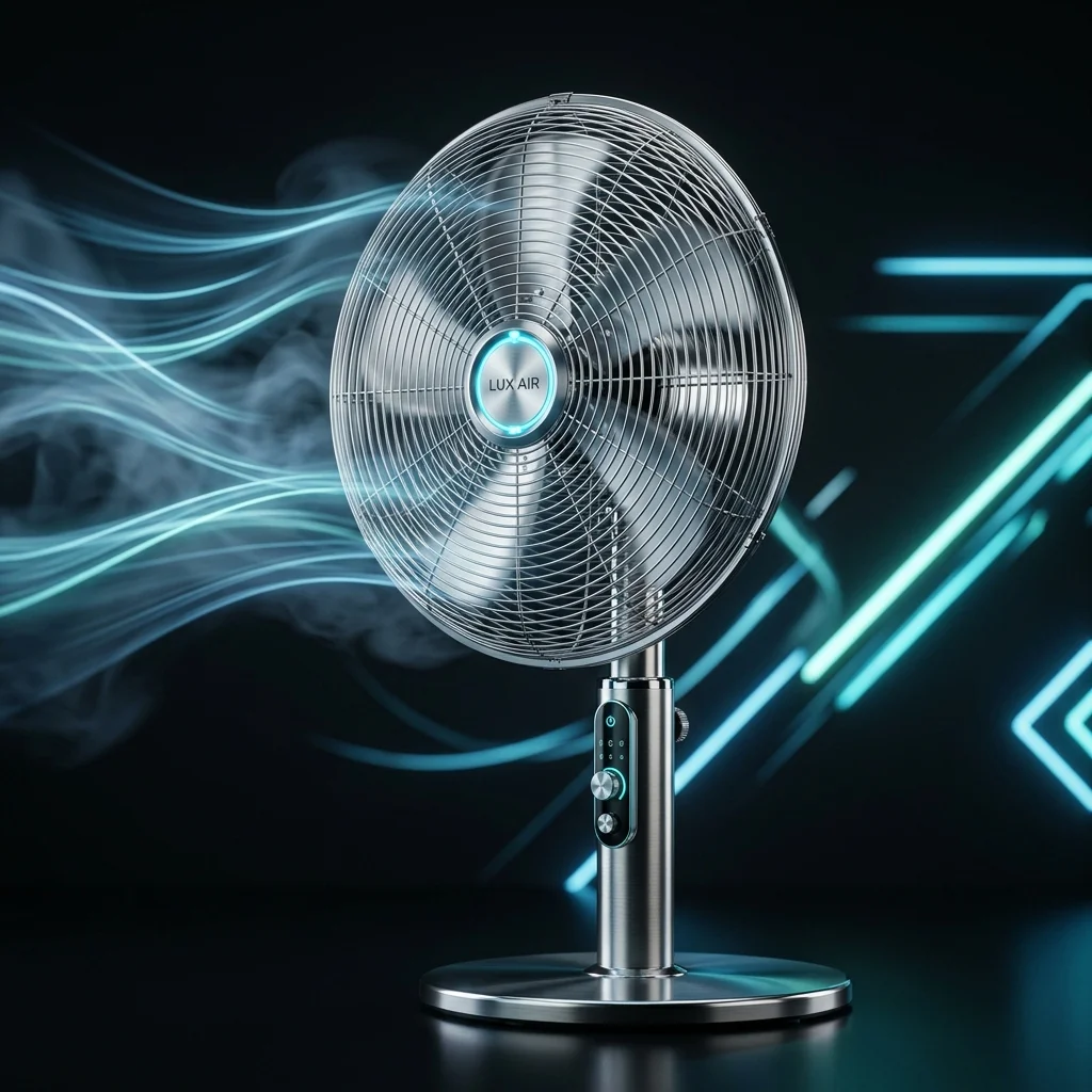 Ventilatore a Piantana Cromato Maurer